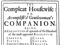 [1] Title page from Elizabeth Smith's The Compleat Housewife (first published 1727)