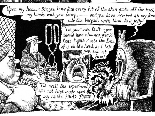 From Martin Rowson's The Life and Opinions of Tristram Shandy, Gentleman (1996, 2010) (© Martin Rowson)